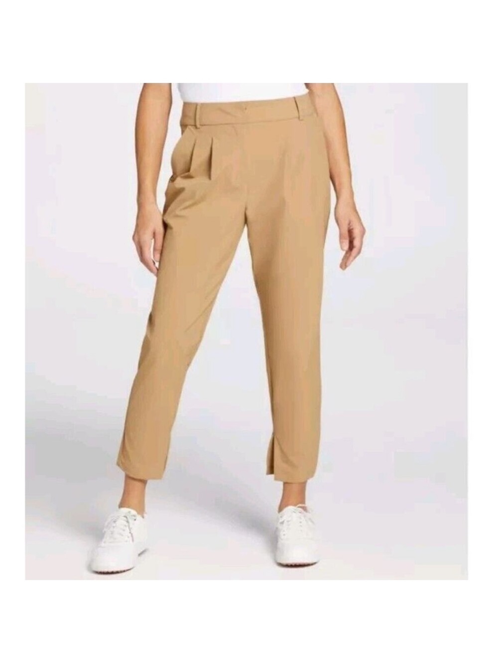 Calia Sahara Sand Pleated Tailored Khaki Pants 4